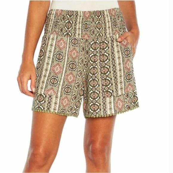 Three Dots Pants - Three dots ladies printed short size L